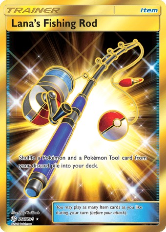 Lana's Fishing Rod Cosmic Eclipse Pokemon Card