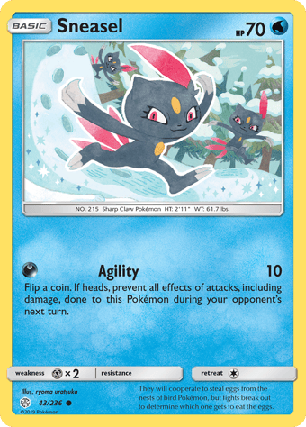 Sneasel Cosmic Eclipse Pokemon Card