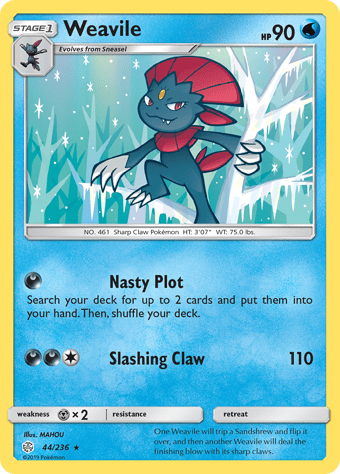 Weavile Cosmic Eclipse Pokemon Card