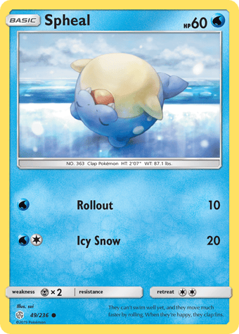 Spheal Cosmic Eclipse Pokemon Card