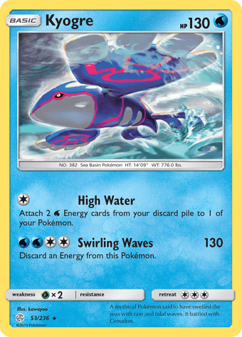 Kyogre Cosmic Eclipse Pokemon Card