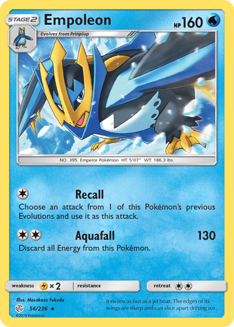 Empoleon Cosmic Eclipse Pokemon Card