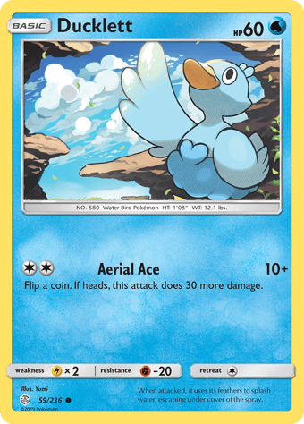 Ducklett Cosmic Eclipse Pokemon Card