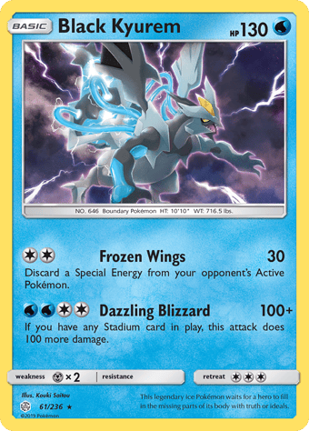 Black Kyurem Cosmic Eclipse Pokemon Card