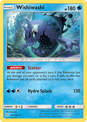 Wishiwashi Cosmic Eclipse Pokemon Card