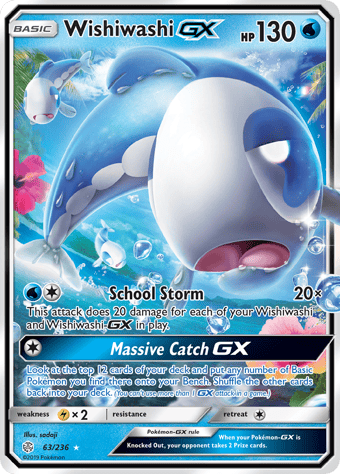 Wishiwashi-GX Cosmic Eclipse Pokemon Card
