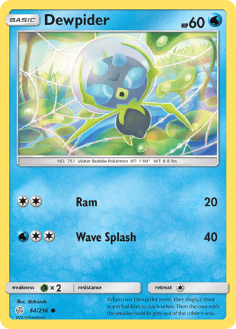 Dewpider Cosmic Eclipse Pokemon Card
