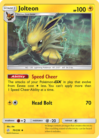 Jolteon Cosmic Eclipse Pokemon Card