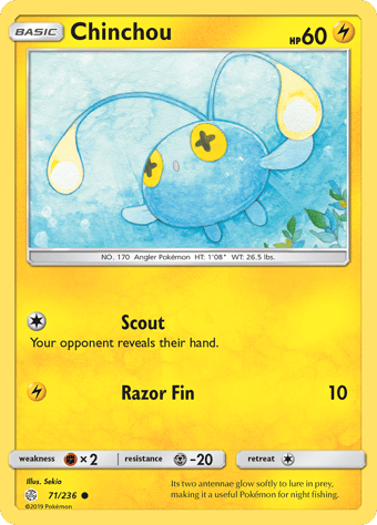 Chinchou Cosmic Eclipse Pokemon Card