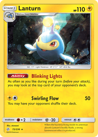 Lanturn Cosmic Eclipse Pokemon Card