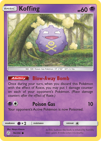Koffing Cosmic Eclipse Pokemon Card