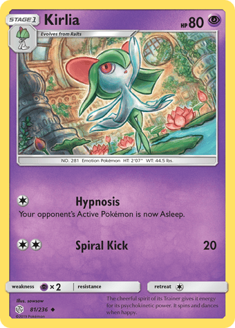 Kirlia Cosmic Eclipse Pokemon Card