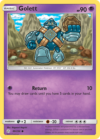 Golett Cosmic Eclipse Pokemon Card