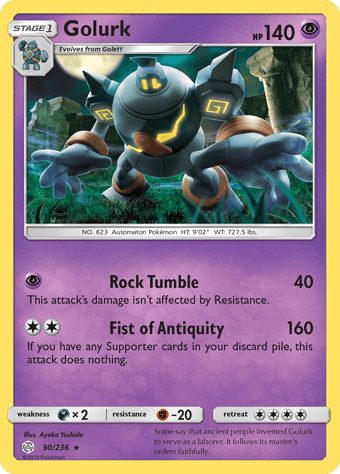 Golurk Cosmic Eclipse Pokemon Card