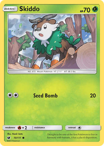 Skiddo Crimson Invasion Pokemon Card