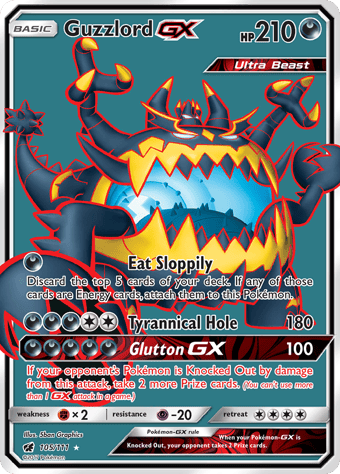 Guzzlord-GX Crimson Invasion Pokemon Card