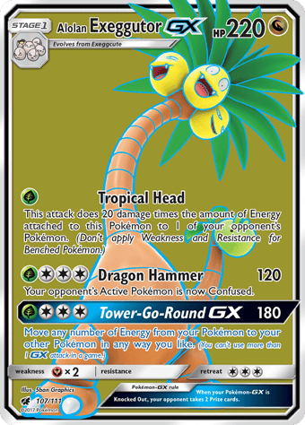 Alolan Exeggutor-GX Crimson Invasion Pokemon Card