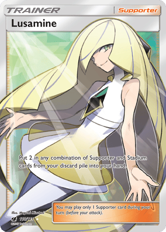 Lusamine Crimson Invasion Pokemon Card