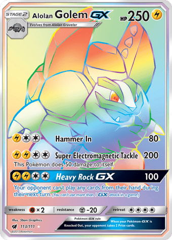 Alolan Golem-GX Crimson Invasion Pokemon Card