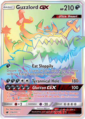 Guzzlord-GX Crimson Invasion Pokemon Card