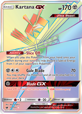 Kartana-GX Crimson Invasion Pokemon Card