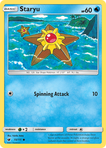 Staryu Crimson Invasion Pokemon Card