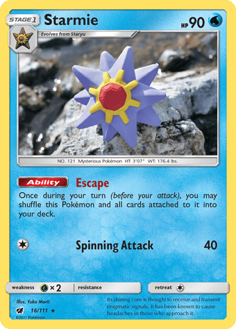 Starmie Crimson Invasion Pokemon Card