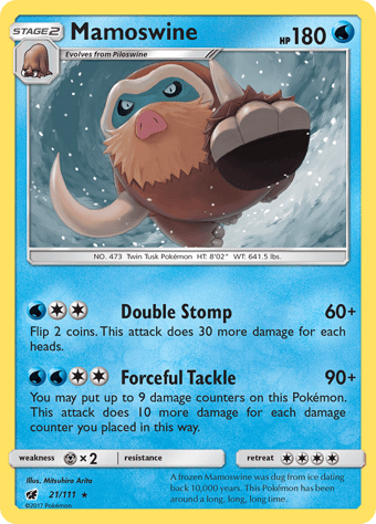 Mamoswine Crimson Invasion Pokemon Card