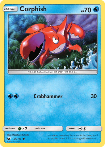 Corphish Crimson Invasion Pokemon Card