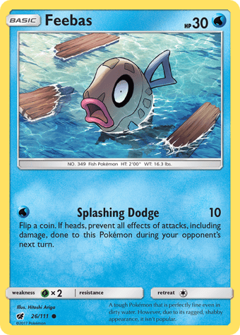 Feebas Crimson Invasion Pokemon Card