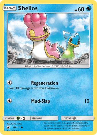 Shellos Crimson Invasion Pokemon Card