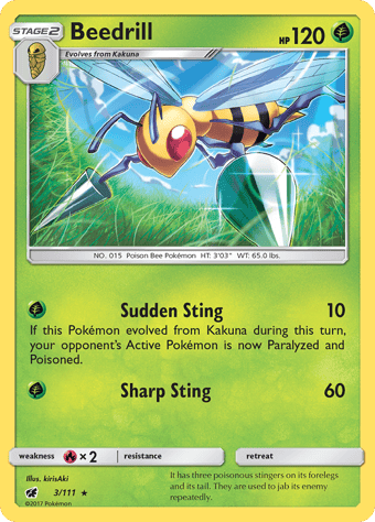 Beedrill Crimson Invasion Pokemon Card