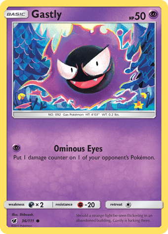 Gastly Crimson Invasion Pokemon Card