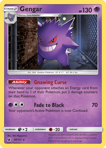 Gengar Crimson Invasion Pokemon Card