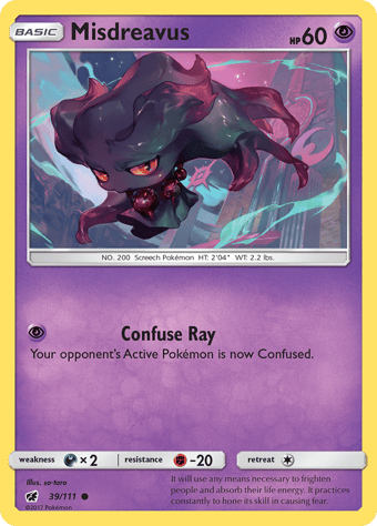 Misdreavus Crimson Invasion Pokemon Card