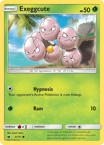 Exeggcute Crimson Invasion Pokemon Card