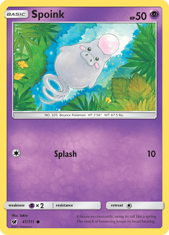 Spoink Crimson Invasion Pokemon Card
