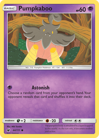 Pumpkaboo Crimson Invasion Pokemon Card