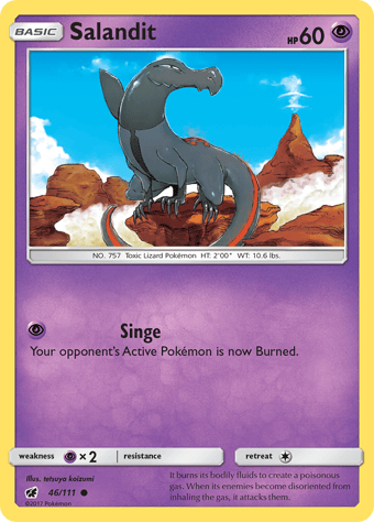 Salandit Crimson Invasion Pokemon Card
