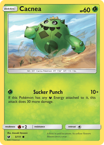 Cacnea Crimson Invasion Pokemon Card