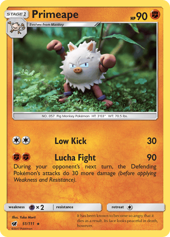 Primeape Crimson Invasion Pokemon Card