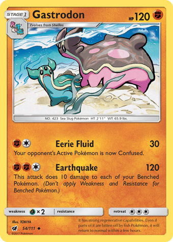 Gastrodon Crimson Invasion Pokemon Card