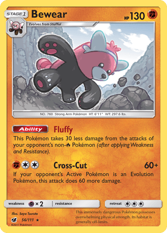 Bewear Crimson Invasion Pokemon Card