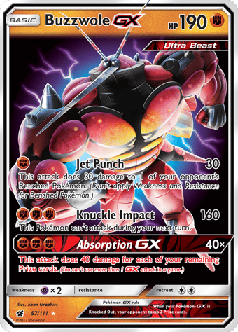 Buzzwole-GX Crimson Invasion Pokemon Card