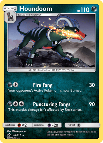 Houndoom Crimson Invasion Pokemon Card
