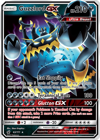 Guzzlord-GX Crimson Invasion Pokemon Card