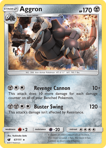 Aggron Crimson Invasion Pokemon Card