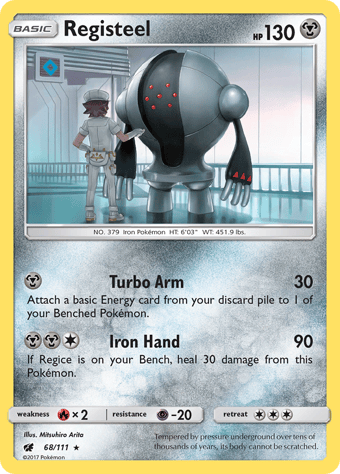 Registeel Crimson Invasion Pokemon Card