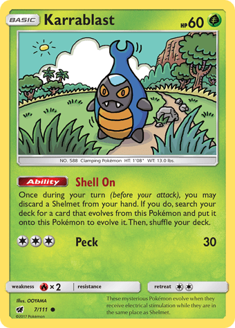 Karrablast Crimson Invasion Pokemon Card