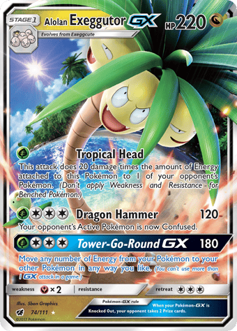 Alolan Exeggutor-GX Crimson Invasion Pokemon Card